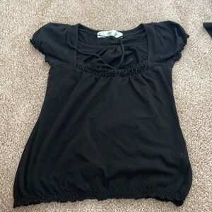 Zara scoop neck ruched top